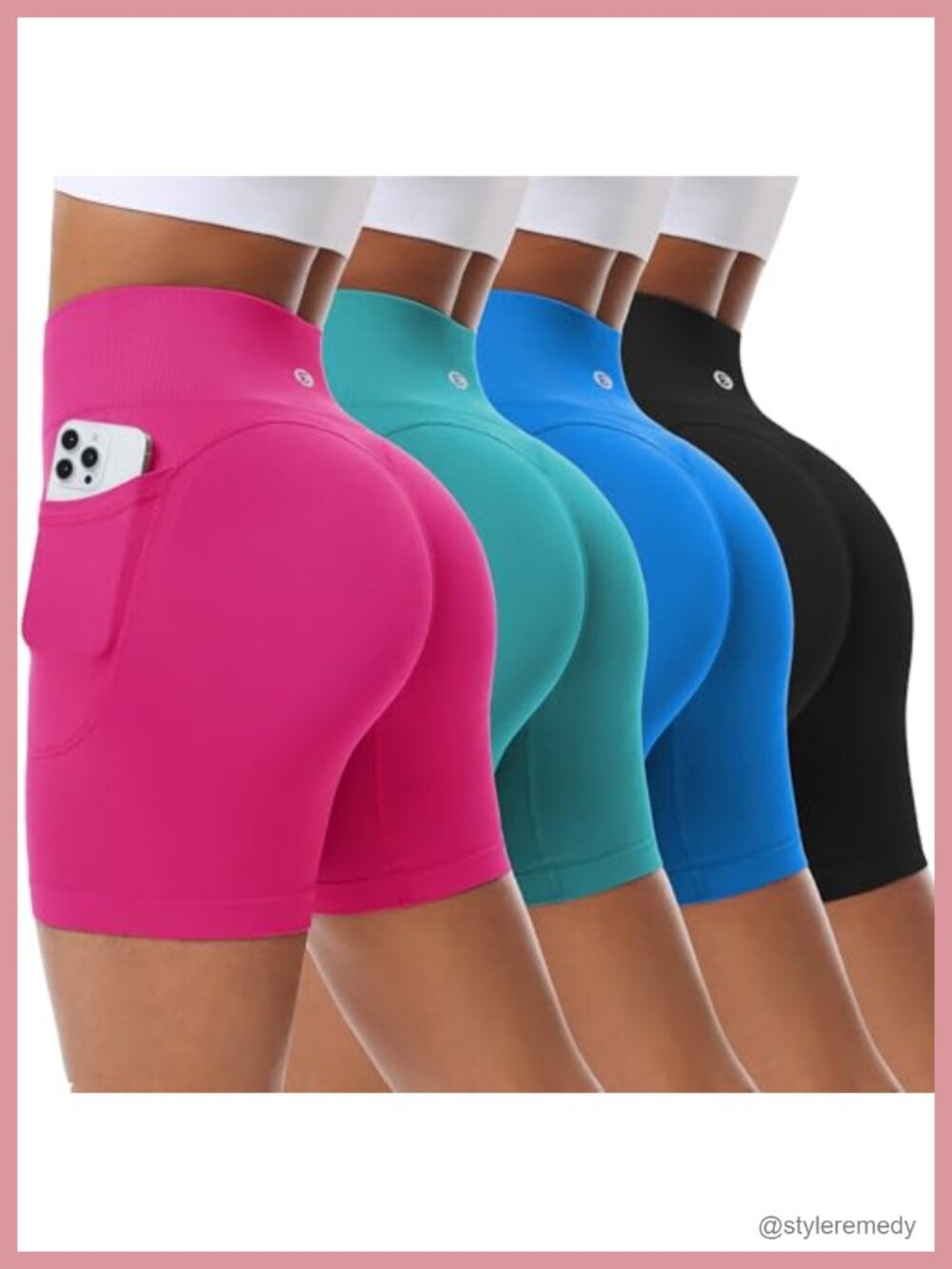 Seamless Scrunch Butt Lifting Workout Shorts 5" Tummy Control